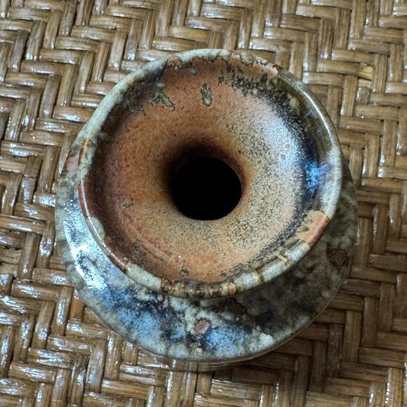 Studio Handcrafted Ceramic Drip-Glaze Bud Vase - Picture 3 of 6